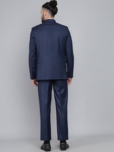 La Scoot Basic Solid Traje de hombre de 2 piezas Cómodo Poliéster Ropa formal larga Ajuste regular Cuello de muesca Antiarrugas Jodhpuri - Product Image 3