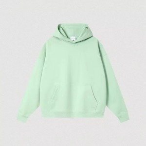 Otoño Invierno Casual algodón hombres tejido personalizado 400GSM de gran tamaño francés Terry Sudadera con capucha Color sólido bordado bolsillo - Product Image 2