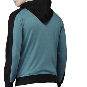 Nuevo diseño Zip up Hoodies para hombres Negro Contraste Drop Shoulder Hoodie Casual Winter Wear Unisex hoodies - Product Image 2
