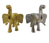 Figurine d'éléphant traditionnelle Sculpture coffre-up en métal décoratif pour bureau maison Restaurant hôtel décoration Art déco Design
