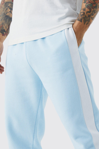 Color Block Half Tape Fleece Joggers Hombres Loose Baggy Jogger Hip Hop Pantalones largos Cargo Jogger Pantalones Hombres Cargo Pantalones - Product Image 2