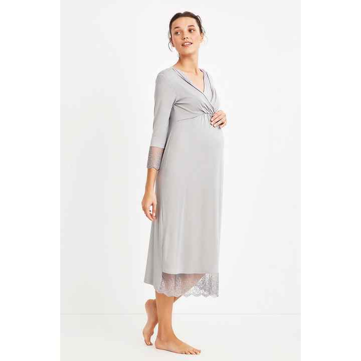 871 Maternity Dress-Smoke Gray