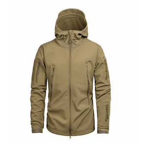 2025 personnalisé hommes extérieur tactique Soft-shell veste imperméable fermeture éclair coupe-vent imprimé motif Soft-shell vestes pour hommes - Product Image 2