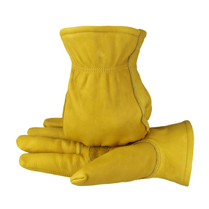 Guantes de Trabajo de Cuero Impermeables para Invierno, Guantes de Seguridad para Motociclistas con Forro Polar - Product Image 2