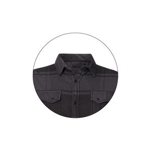 OEM diseño personalizado suave contraste Plaid franela bolsillo camisa manga larga hombres Vintage Casual franela camisas - Product Image 2