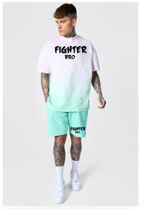 Camisetas Conjuntos de pantalones cortos Logotipo personalizado 100% algodón Camiseta de peso pesado Boxy Fit Conjunto de pantalones cortos para hombre - Product Image 6