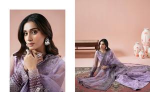 Salwar Kameez Prêt-à-Porter Brodé de Créateur, Style Pakistanais, Robes en Organza pour Femmes, Tissus de Vêtements Indiens et Pakistanais - Product Image 2