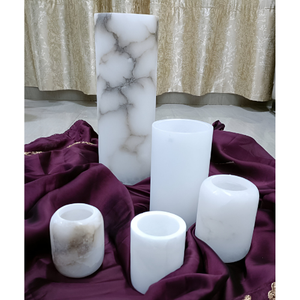 Collection fraîche Support votif en pierre d'albâtre Collection de créateurs Choix d'élite Style sophistiqué Fabriqué à la main - Product Image 4