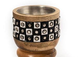 Modern Hand Carved <b>Wood</b> Bakhoor <b>Burner</b> Black & White Inlay Design Oud Incense Holder Luxury Arabic Mabkhara Tabletop Ornament - Product Image 4