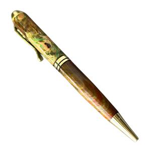 Stylo à bille de luxe Amethyst HHPEN 0,7 mm, artisanal en bois de ronce stabilisé du Vietnam, torsadé, cadeau promotionnel haut de gamme - Product Image 3
