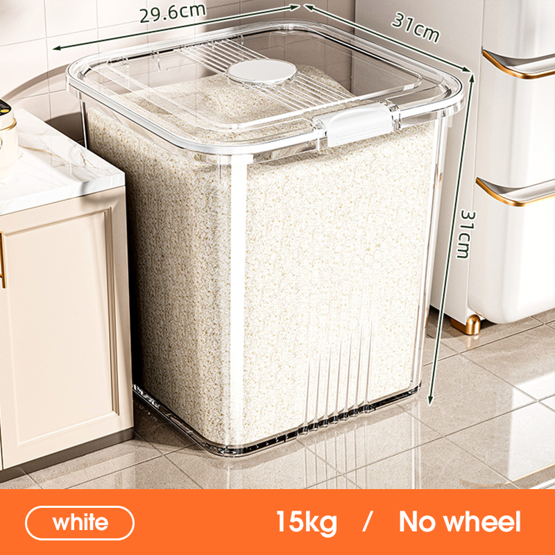 White 15kg Rice Capacity