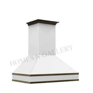 Campana Extractora de Cocina de Acero Inoxidable, Diseño Moderno, Montada en la Pared, con Acabado Blanco Impresionante - Product Image 4