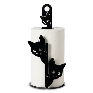 Vintage Black Metal Free Standing Tissue <b>Paper</b> Holder with Elegant Curve Design for <b>Kitchen</b> Countertop Use <b>Paper</b> Towel Holder - Product Image 4