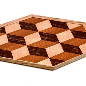 Plateau hexagonal en acier inoxydable, repose-cuillère personnalisé, couleur personnalisée, fait main, écologique, compatible lave-vaisselle et micro-ondes - Product Image 1