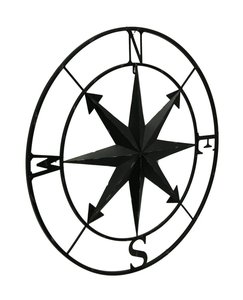 Rose de Vane Murale Intérieure/Extérieure en Métal Décoratif Nautique - Product Image 3