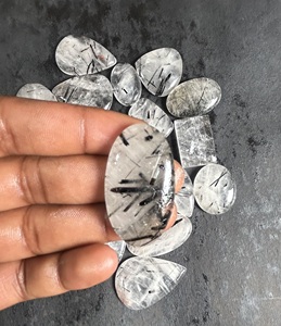 หินควอตซ์เจียระไนแบบหยาบสีดำธรรมชาติเกรด AAA + พลอยมีค่ากึ่งสังเคราะห์สำหรับทำเครื่องประดับ - Product Image 3