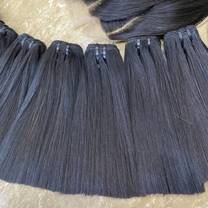 Extensions de cheveux humains vierges Remy 100 % vietnamiens, lisses, avec closure, pour femmes noires, marque privée - Product Image 4