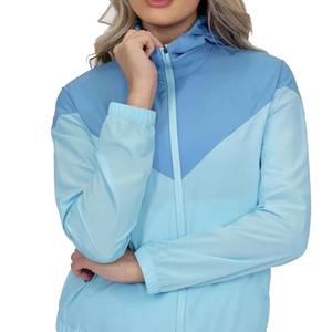 Cortavientos OEM personalizar chaquetas de exterior de manga larga para mujer Chaquetas cortavientos correr Fitness ropa al aire libre colores contrastantes - Product Image 3