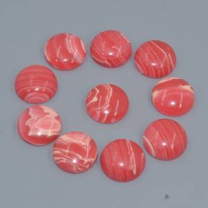Alta calidad 3mm Natural Rodocrosita parte posterior plana cabujón calibrado piedra preciosa suelta para la fabricación de joyas al por mayor - Product Image 2