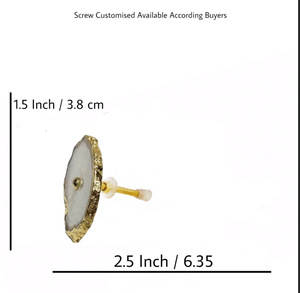 Bouton de placard en Agate à faire soi-même, couleur crème blanche, pour meubles, portes, tiroirs et tirettes - Product Image 3