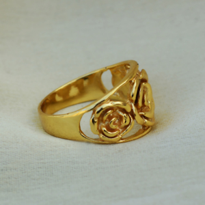 Rose Flower Rings 18k Gold Plated Brass Rings Floral Ethnic Nature Wholesale Rings For Women - Product Image 4