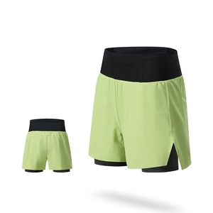 Pantalones cortos para correr maratón para mujer con bolsillo en la cintura trasera Forro incorporado Yoga de secado rápido Fitness Senderismo Entrenamiento Pantalones cortos deportivos - Product Image 4
