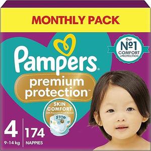 Pampers พรีเมี่ยมป้องกันขนาด4, 174ผ้าอ้อม, 9กก.-14กก. - Product Image 5