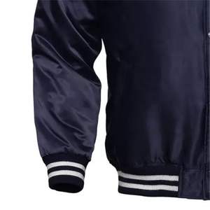 Wholesale Custom Winter Waterproof Cotton <b>Fleece</b> Varsity Jacket with Front Design and Quilted Inner for Men 2023 - Product Image 6