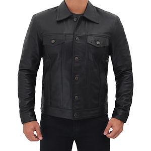 Precio de fábrica de calidad superior Nuevo diseño de moda Su propia chaqueta de cuero personalizada con cremallera de invierno lavada para hombres - Product Image 5