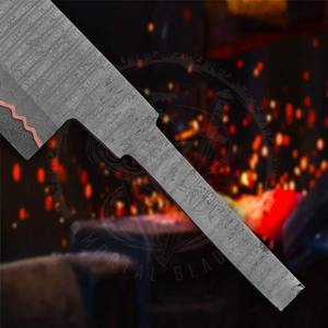 ใบมีดเปล่าสำหรับทำมีดครัว DIY เหล็กดามัสกัสทองแดง 67 ชั้น VG-10 ความแข็งสูง สำหรับมีดหั่นเนื้อ ปลา - Product Image 3