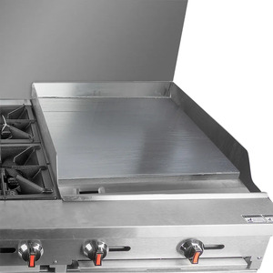 Estufa de Gas de Alta Calidad Nueva Mo-Tak MR10-RGB24-N-C-S de 60 Pulgadas con 6 Quemadores, Plancha/Asador y (2) Hornos Estándar, Convertible - Product Image 3