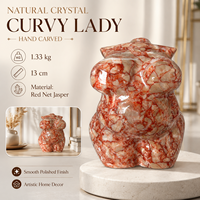 Vente en gros de sculptures de modèles féminins pulpeux en cristal naturel multi-matériaux, sculptures de beautés sensuelles, artisanat en cristal poli