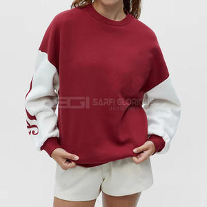 Sweat-shirt à col rond surdimensionné personnalisé pour femmes, en molleton épais, confortable, décontracté, pour l'impression - Product Image 4