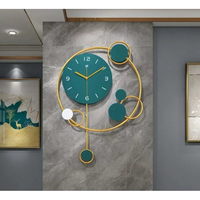 Jam dinding jarum dekoratif Modern mewah cantik jam tangan artistik buatan tangan logam ukuran besar jam tangan gaya antik LUMINOVA