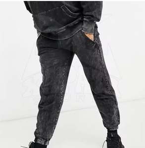 Nouveauté Survêtements délavés à l'acide pour hommes, couleur unie 100% coton respirant, design personnalisé, vente en gros pour les saisons d'hiver - Product Image 3