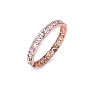 La mayoría de las ventas de laboratorio redondo cultivado diamante diseño encantador brazalete 14 KT brazaletes de oro joyería para mujeres Idea de regalo perfecta - Product Image 6