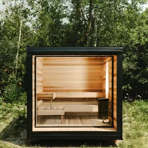 2 hoparlör ile toptancı fiyat açık kare sauna odası