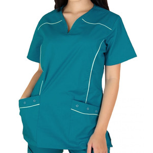 Vente en gros d'usine d'uniformes médicaux col en V pour hommes et femmes infirmière médecin OEM Logo Top pantalon uniformes d'hôpital - Product Image 5