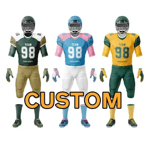 Toptan custom made nfl amerikan futbolu takımları üniforma uygulama forması boş kolej amerikan futbolu formaları