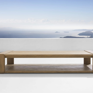 Muebles de mesa de sala de estar hechos de madera de teca respetuosa con el medio ambiente, estilo moderno para la decoración estética del hogar - Product Image 6