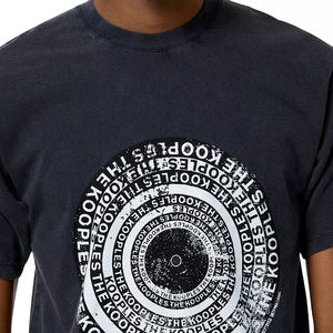 T-shirts surdimensionnés en coton pour hommes, coupe ample, poids lourd, logo 3D personnalisé pour la sonnerie d'impression bouffante, motif uni, vente en gros - Product Image 4