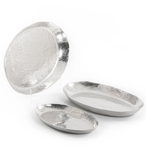 Plateau de service alimentaire de couleur argent et or au look élégant Plateau de service de forme rectangulaire de taille personnalisée pour la maison et la cuisine au design haut de gamme - Product Image 4