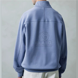 Sweat-shirt à col zippé pour homme, 100% coton, respirant et confortable, manches longues, léger, disponible en différentes couleurs et tailles - Product Image 5