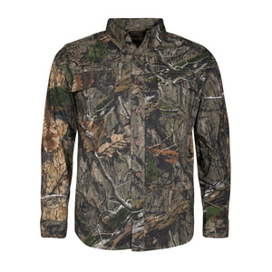 Chemise tactique en velours à séchage rapide pour hommes, sports d'hiver, logo personnalisé, respirante, camouflage, polyester/coton, boutons recouverts - Product Image 6