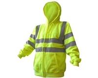 Venta al por mayor Construcción de trabajo de manga larga FR Sudadera con capucha Resistente al fuego Ropa DE TRABAJO Hi Vis Sudadera con capucha con cinta reflectante