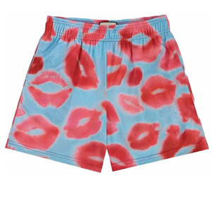 กางเกงขาสั้นตาข่ายผู้ชาย สกรีนโลโก้ได้ กางเกงออกกำลังกายฤดูร้อน ผ้าโพลีเอสเตอร์ ระบายอากาศ แห้งเร็ว - Product Image 6