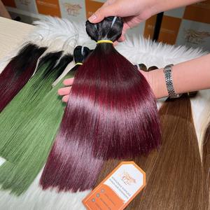 Extensiones de Cabello Natural Negro Liso de Lujo, Cabello Virgen Remy, Ondulado Sedoso, Doble Trama, Vietnamita, Venta al por Mayor - Product Image 1