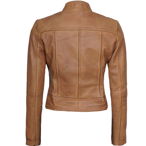 Chaqueta de Cuero Sintético para Mujer, Estampada, Corta, Ajustada, Talla Grande, Nueva Chaqueta de Motociclista para Primavera y Otoño, Ropa para Mujer - Product Image 4