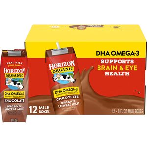 Leche con Chocolate Horizon Organic, Baja en Grasa (1%), con DHA Omega-3, en Caja, Paquete de 12 Unidades - Product Image 4