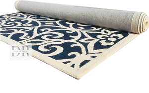 Modern High Quality Woolen Hand <b>Tufted</b> <b>Rug</b> Blue White Design Custom Size for Dining/Living Room Home Floor Carpet Gift - Product Image 2